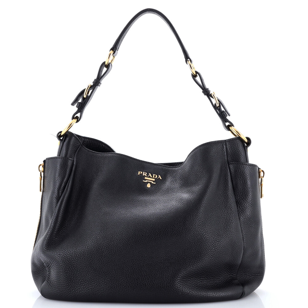 Prada Large Side Pocket Zip Hobo
